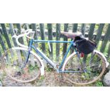 A gentleman's vintage Raleigh racing style bicycle with Brooks Champion B15 Standard leather saddle