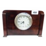 A vintage Smiths automobile dashboard clock No.32663 with rear winding eight day movement mounted in