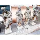 A set of four concrete statues representing the Four Seasons - average height 3' 11"