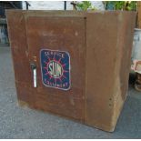 A 33" vintage steel tool cabinet marked for Sun Servce Equipment