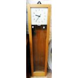 A 'Blick-Electric' polished wood cased factory regulator wall clock with Gents System movement