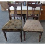 A set of four Edwardian dining chairs