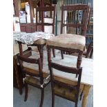 A set of four Edwardian dining chairs