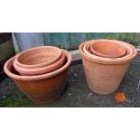 Various terracotta plant pots