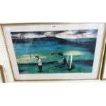 †James Boswell: a framed limited edition print, entitled "The Winning Side" - No. 14/50 - 15" X 26"