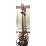 A pair of Laura Ashley brass candlestick pattern table lamps