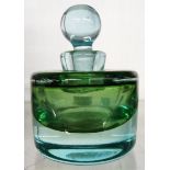 A Murano green glass scent bottle
