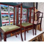 A pair of dining chairs - sold with a carver chair