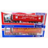 Two Corgi 1:50 scale model trucks, comprising 75205 ERF EC Series Curtainside Pollock (Scotrans)