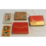 Three vintage card games comprising Toby's, Old Maid, and Kan-U-Go - sold with a Canasta set and a