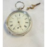 A silver cased Waltham pocket watch with dial marked for J. G. Graves, Waltham, Mass