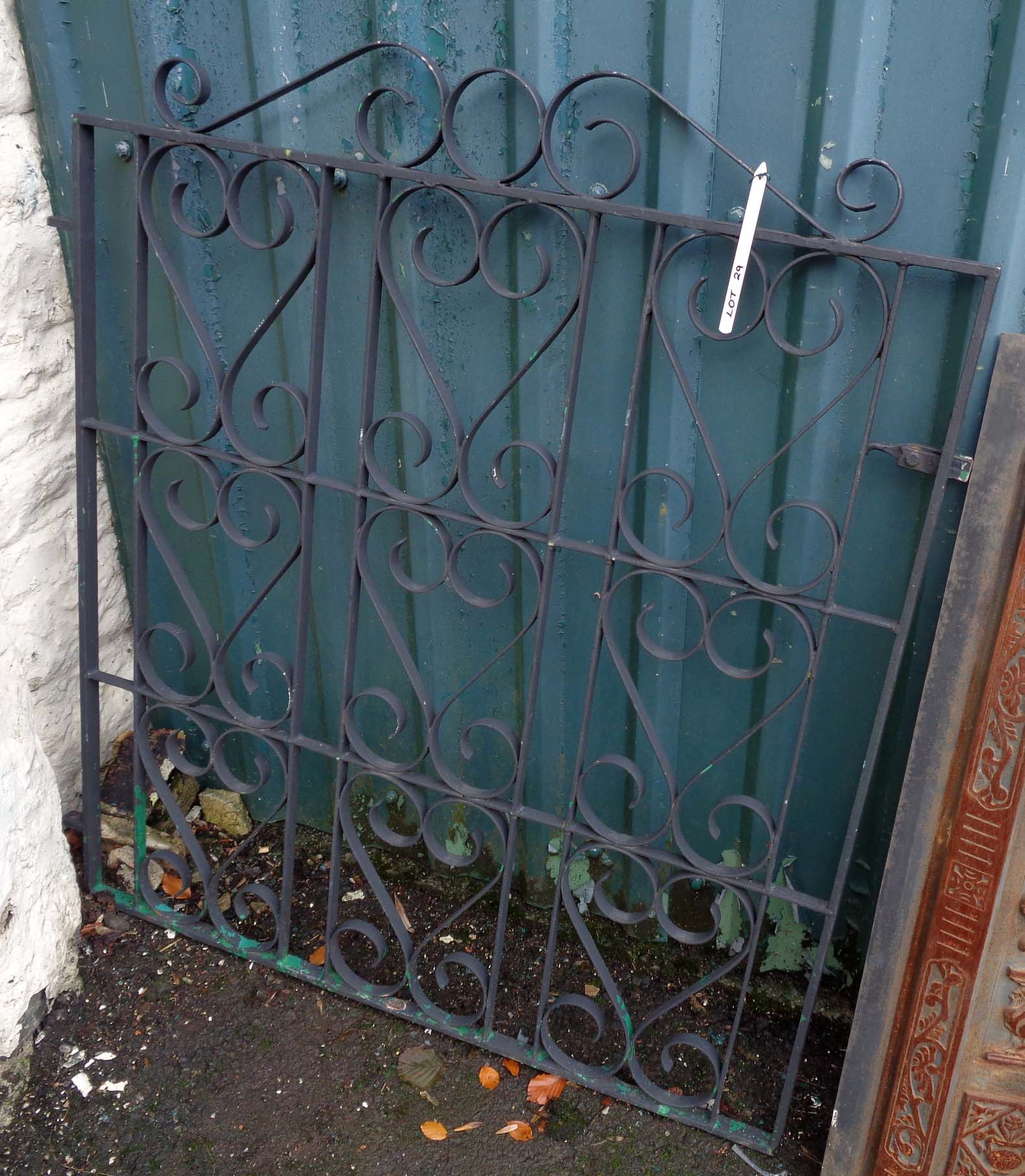 A wrought iron gate