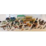 A quantity of lead marching sailors and Royal Marines bandsmen - sold with boxed W. Britain Horse