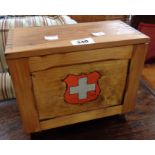 A 10" 1930 polished pine Factory Department - Home Office medicine box