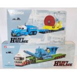 Two Corgi 1:50 scale model trucks, comprising 18001 Econofreight Heavy Transport Ltd - Scammell