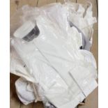 A quantity of vintage men's clothing including dress shirts, waistcoats, etc.