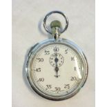 A Smiths chrome plated cased stopwatch