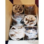 A boxed set of six Whitefriars sundae glasses