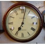 A 19th Century mahogany cased dial wall timepiece, the 12" dial marked for E. Jones, Islington, with