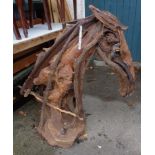 A Richard Dawson Hewitt drift wood and found items horse's head - height 3'