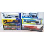 Five Corgi 1:50 scale model trucks, comprising 75302 Leyland DAF Petrol Tanker Jet, 76301 MAN