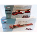 Two Corgi 1:50 scale model trucks, comprising CC11802 Leyland DAF 85 Tractor, Tandem Axle Jeep