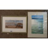 †Patsy Swanborough: a framed print - sold with an unframed print 'Off Bar Point' and two others