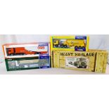 Four Corgi 1:50 scale model trucks, comprising CC13106 Volvo F88 Fridge Trailer - H.E. Payne (