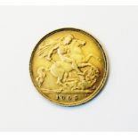 A 1905 half sovereign