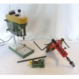 A Proxxon drill press - sold with a Record Imp vise