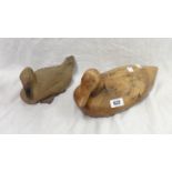 A Canadian carved wood decoy bluebill duck from Prince Edward County, Ontario - sold with a