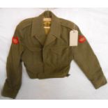 A Second World War period P37 Canadian battledress blouse bearing Royal Canadian Army Cadet patches