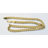 An Italian .375 gold kerb-link necklace