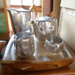 A Picquot ware tea set and tray