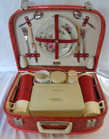 A vintage Brexton picnic for two set