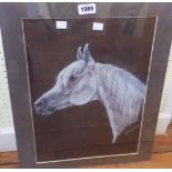 Wilkinson: a pastel drawing study of a horse's head - sold with four hunting related prints