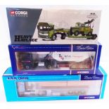 Three Corgi 1:50 scale model trucks, comprising 31003 Chris Miller AEC Ergomatic Articulated