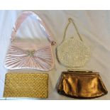Four vintage beaded evening bags