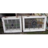 Four leaded light window frames