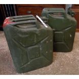 Two late 20th Century British Army jerry cans