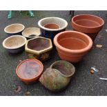 Various terracotta and other plant pots