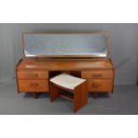 WHITE & NEWTON LTD, PORTSMOUTH TEAK BEDROOM SUITE, comprising of a dressing table with four