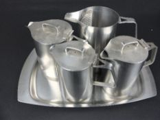 ROBERT WELCH FOR OLD HALL, a collection of stainless steel, including toast rack, tray, divided