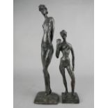 SEAN CRAMPTON (1918-1999), Lady with a mask, a bronze limited edition sculpture 10/48, height