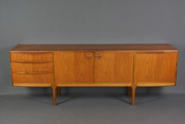 A. H. MCINTOSH & CO LTD KIRKCALDY, mid 20th Century, 7ft teak sideboard, with central double