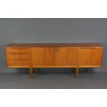 A. H. MCINTOSH & CO LTD KIRKCALDY, mid 20th Century, 7ft teak sideboard, with central double