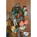 A SMALL COLLECTION OF ORNAMENTS AND NOVELTY ITEMS, to include two Hidden Treasures hand cast