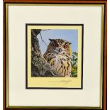 AFTER ANTHONY GIBBS, 'BENGAL EAGLE OWL', a limited edition print 703/1000, signed and numbered in