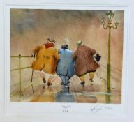 AFTER DES BROPHY, 'ESCORTS', a limited edition print, 217/295, signed titled and numbered in pencil,