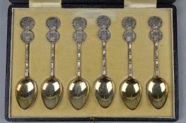 A CASED SET OF SIX CHINESE SILVER SPOONS